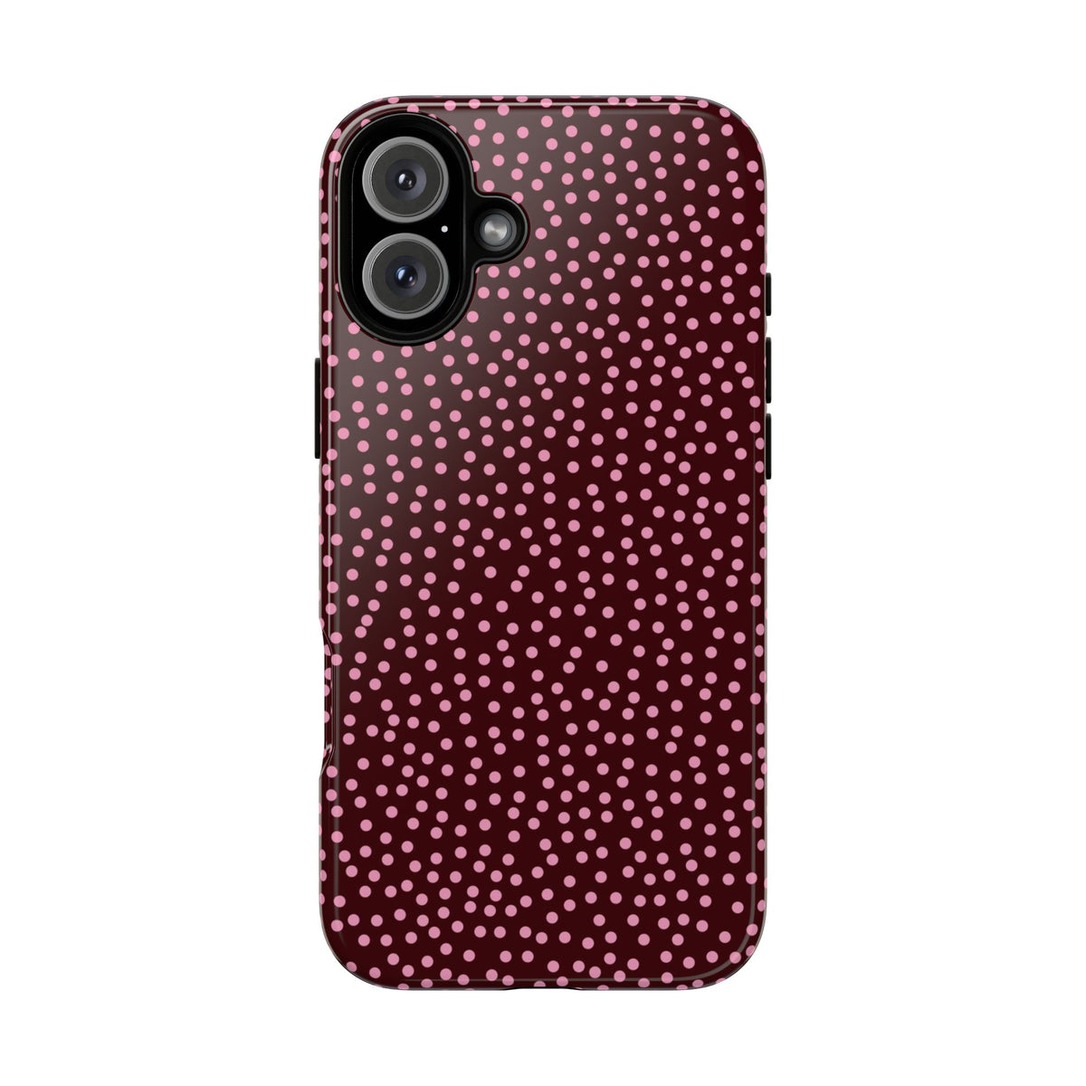 Burgundy Confetti Dot Tough Phone Case