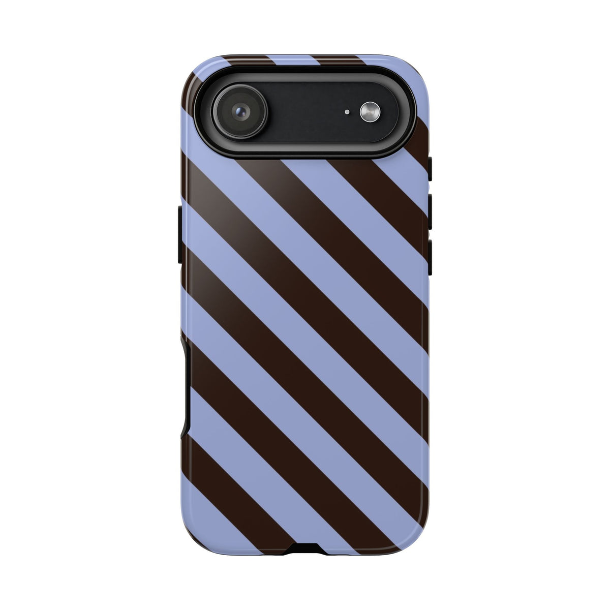 Blue and Black Striped Phone Case