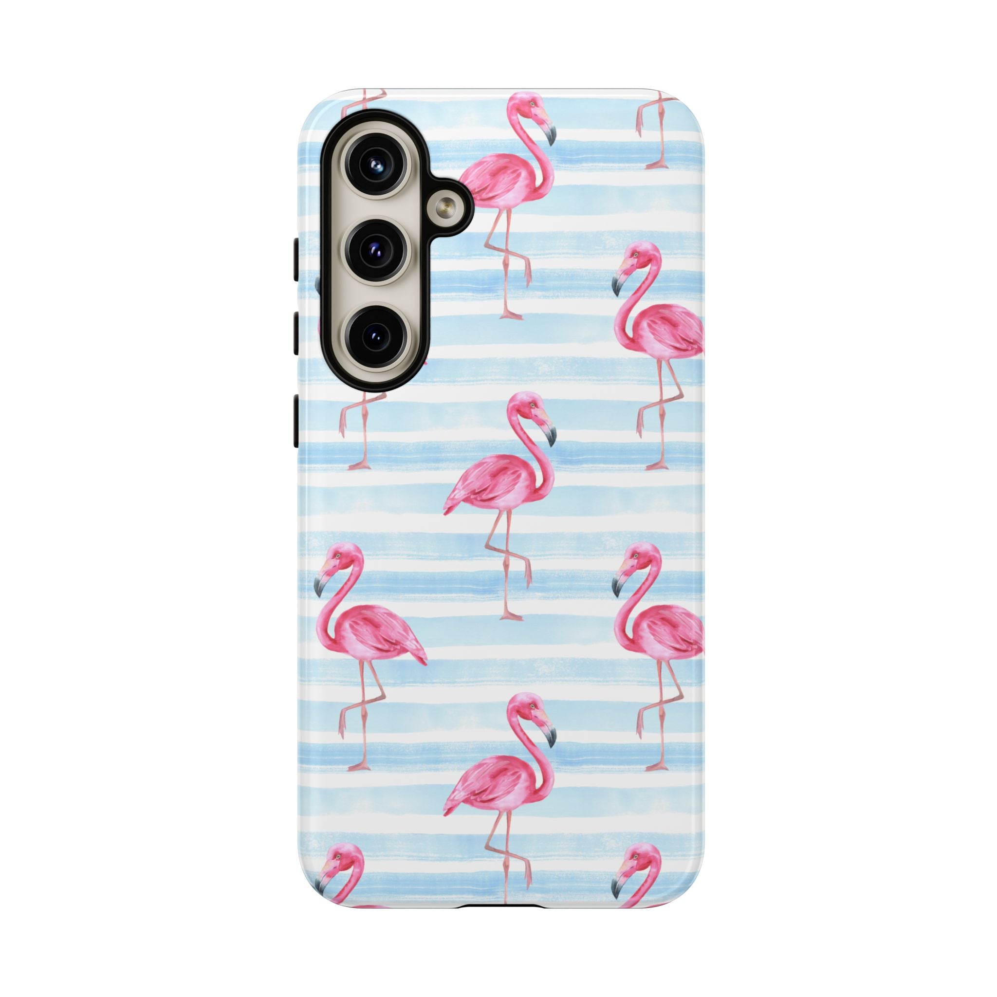 Pink Flamingo Stripe Phone Case
