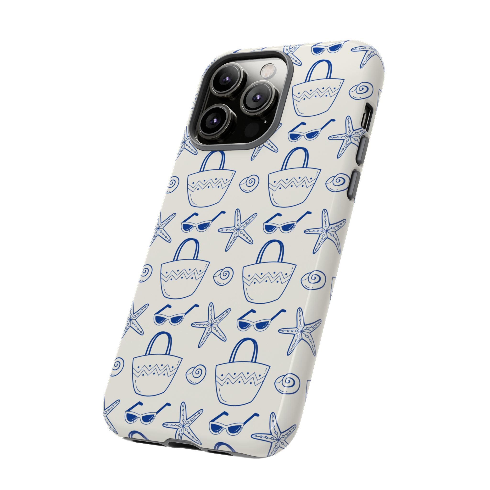 Blue Seashell & Starfish Phone Case