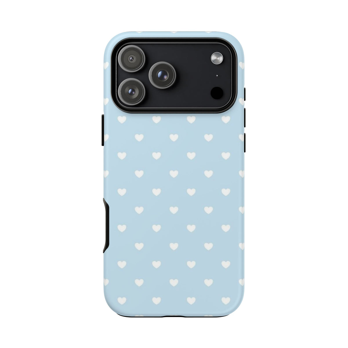 Pastel Blue Tiny Heart Pattern Phone Case