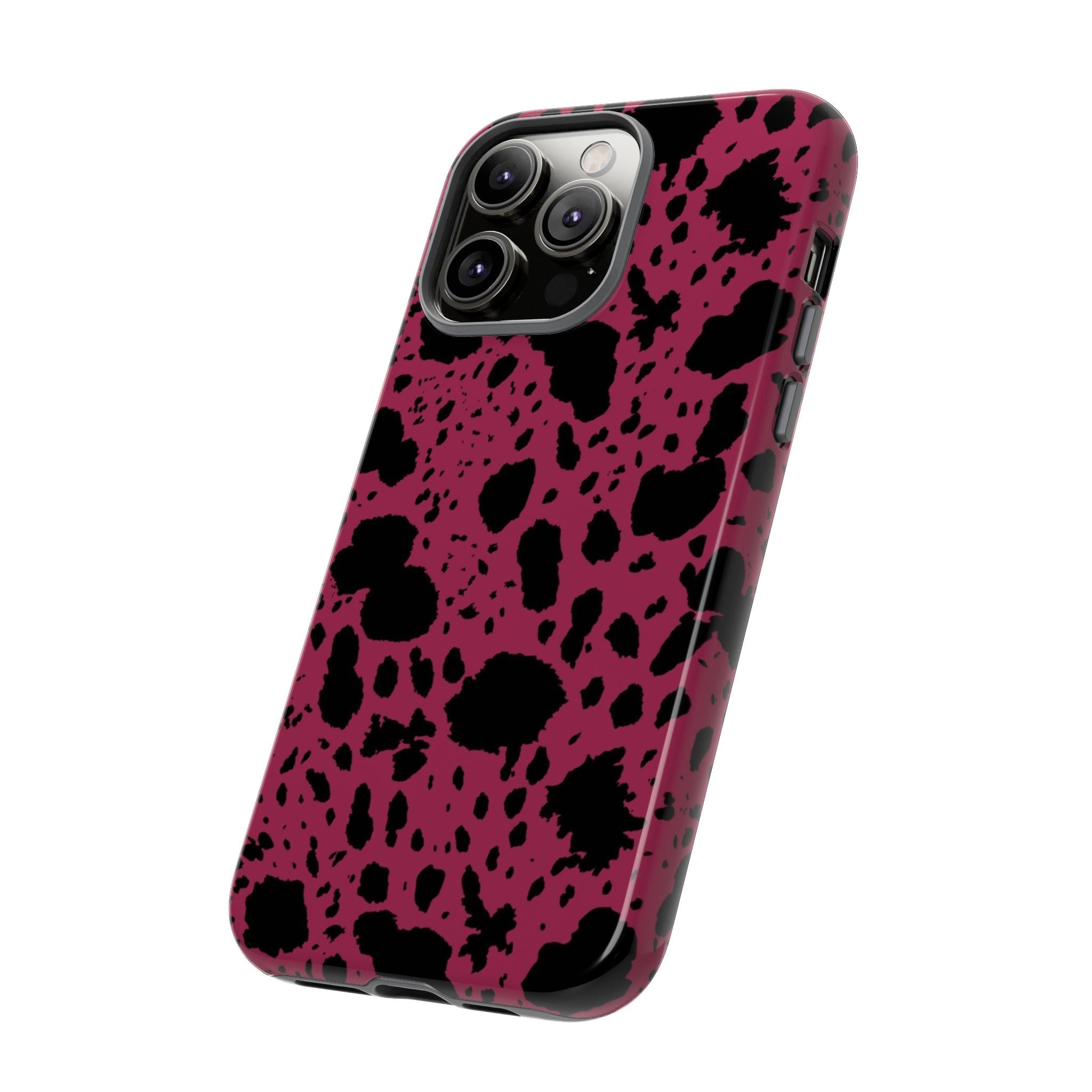 Pink Black Cow Print Phone Case m