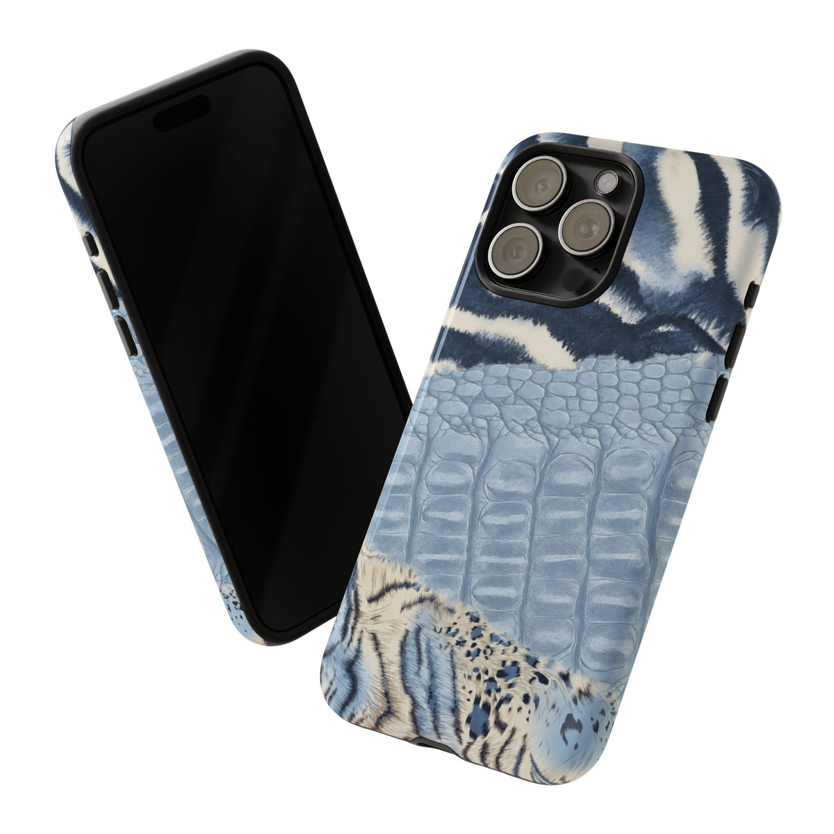 Blue Animal Print Phone Case