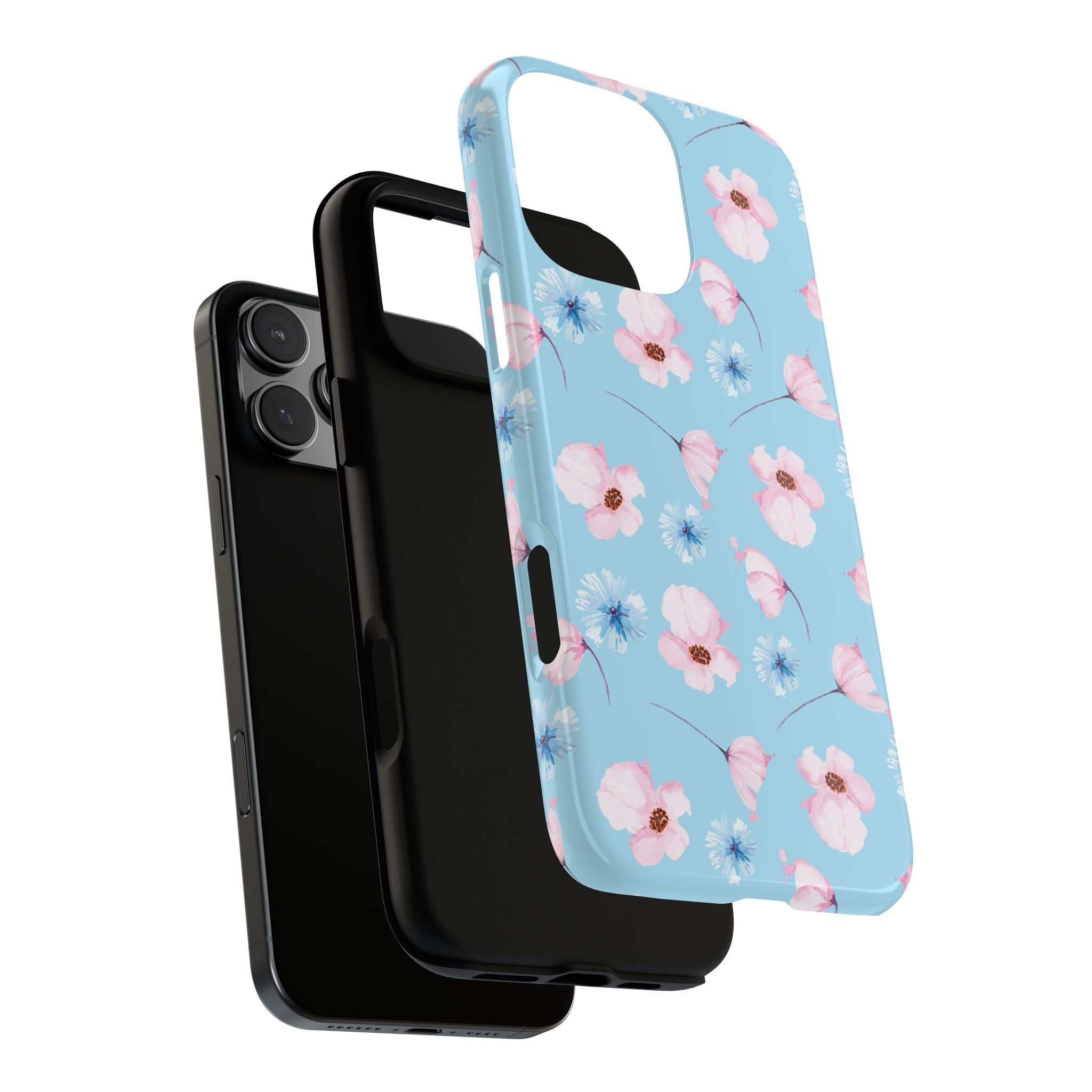 Blue & Pink Floral Phone Case