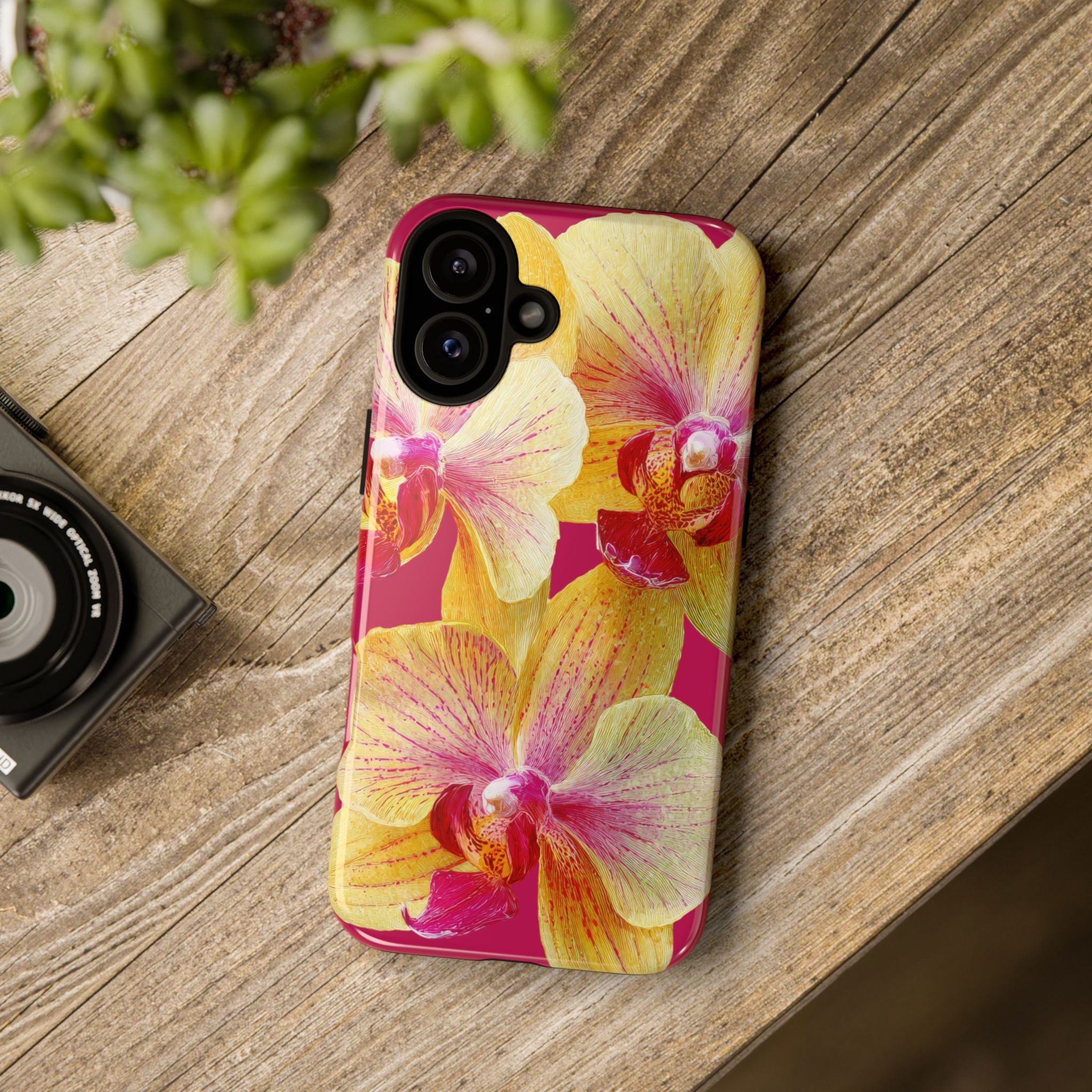 Yellow Pink Orchid Phone Case