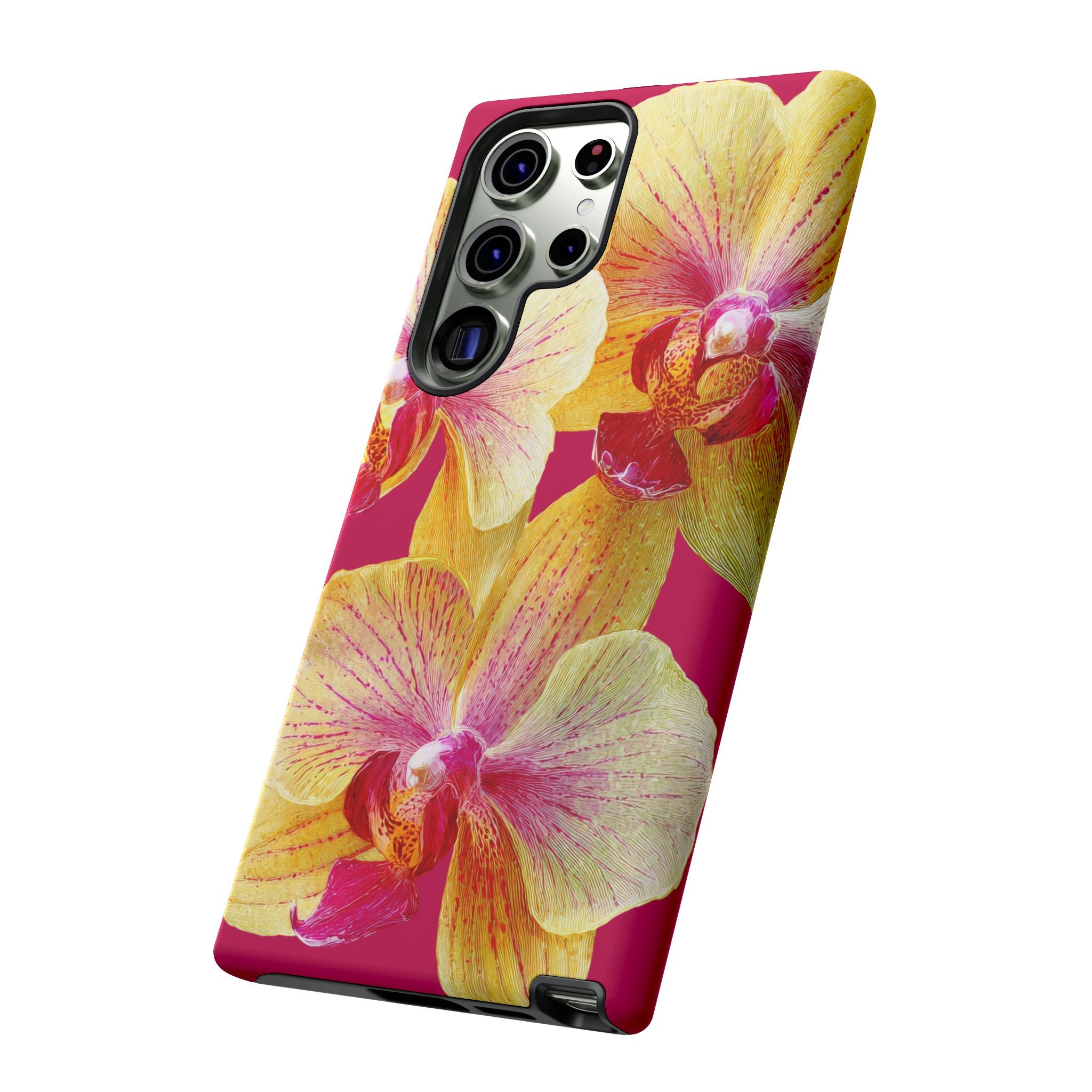 Yellow Pink Orchid Phone Case
