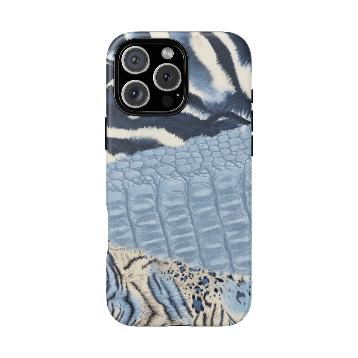Blue Animal Print Phone Case