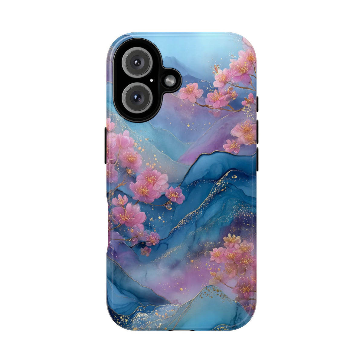 Floral Blue Marble Phone Case