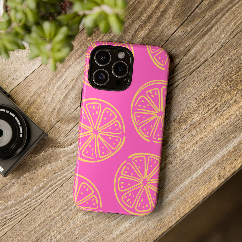 Pink Citrus Slices Phone Case