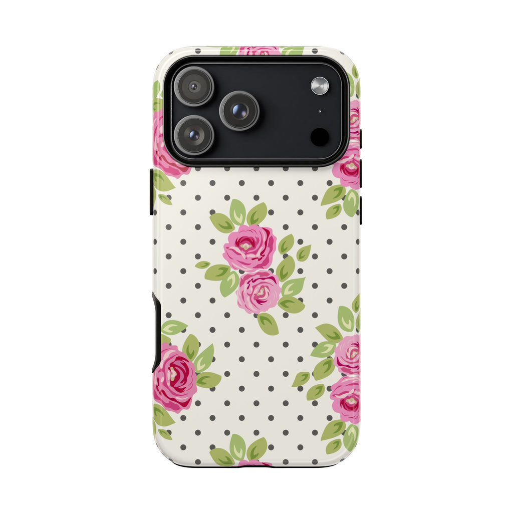 Pink Roses Polka Phone Case