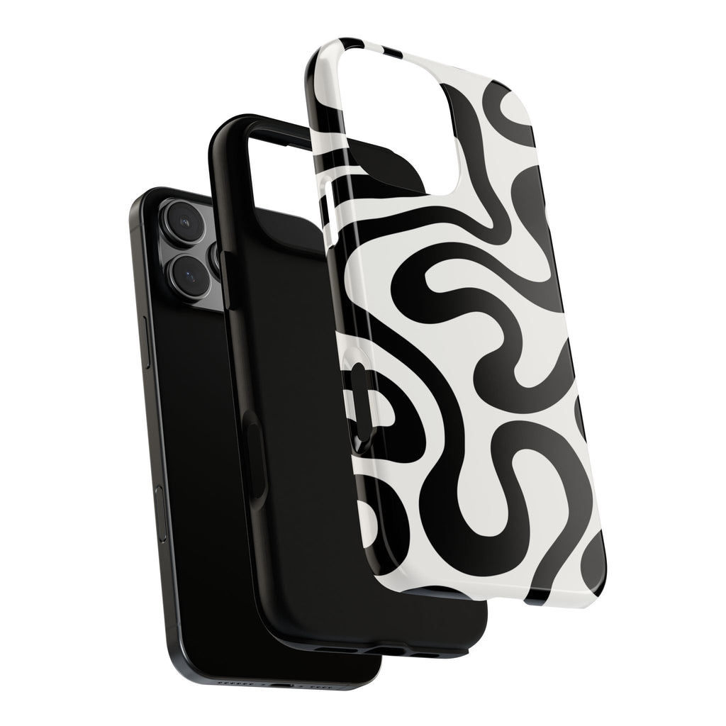Black White Swirl Phone Case