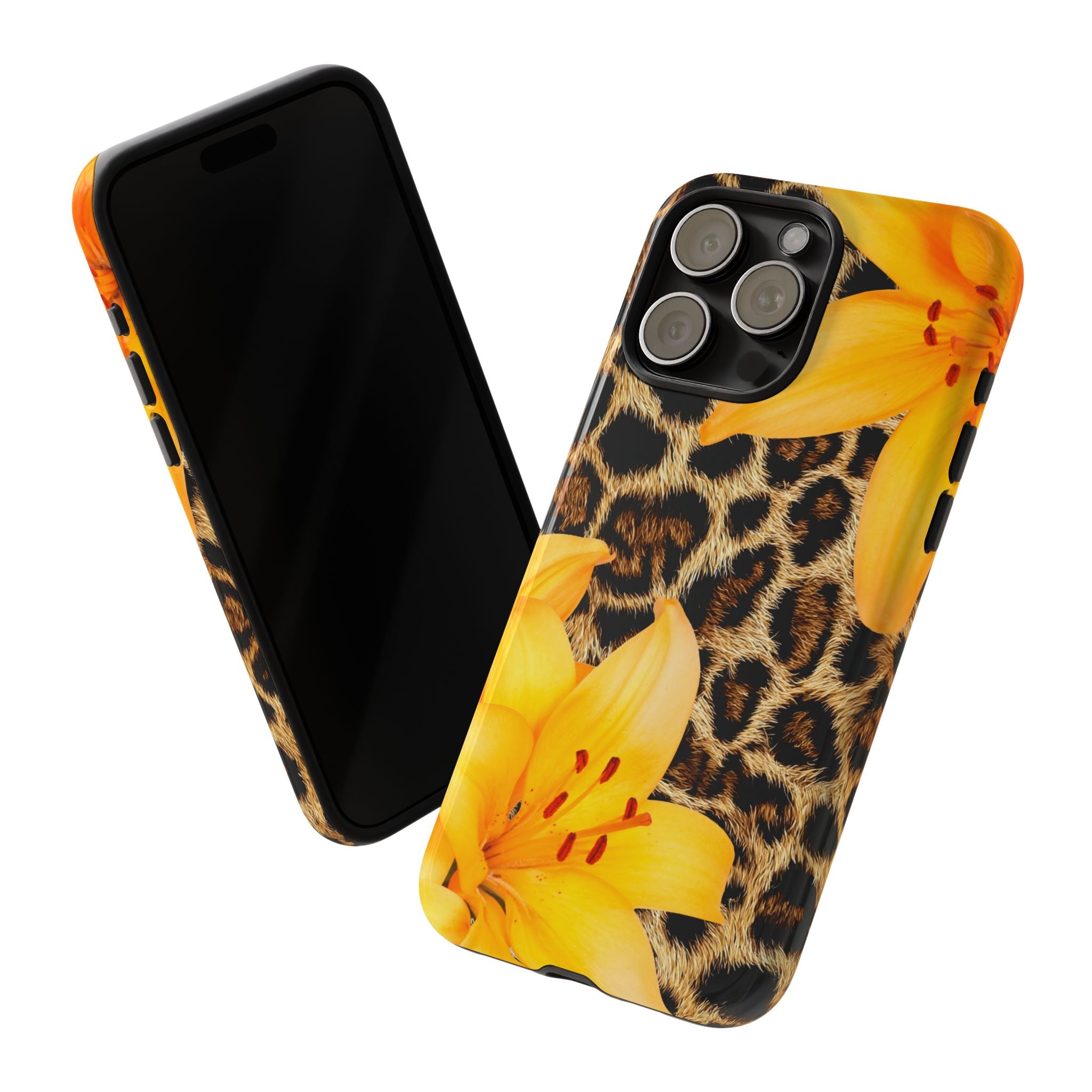 Yellow Lily Leopard Phone Case