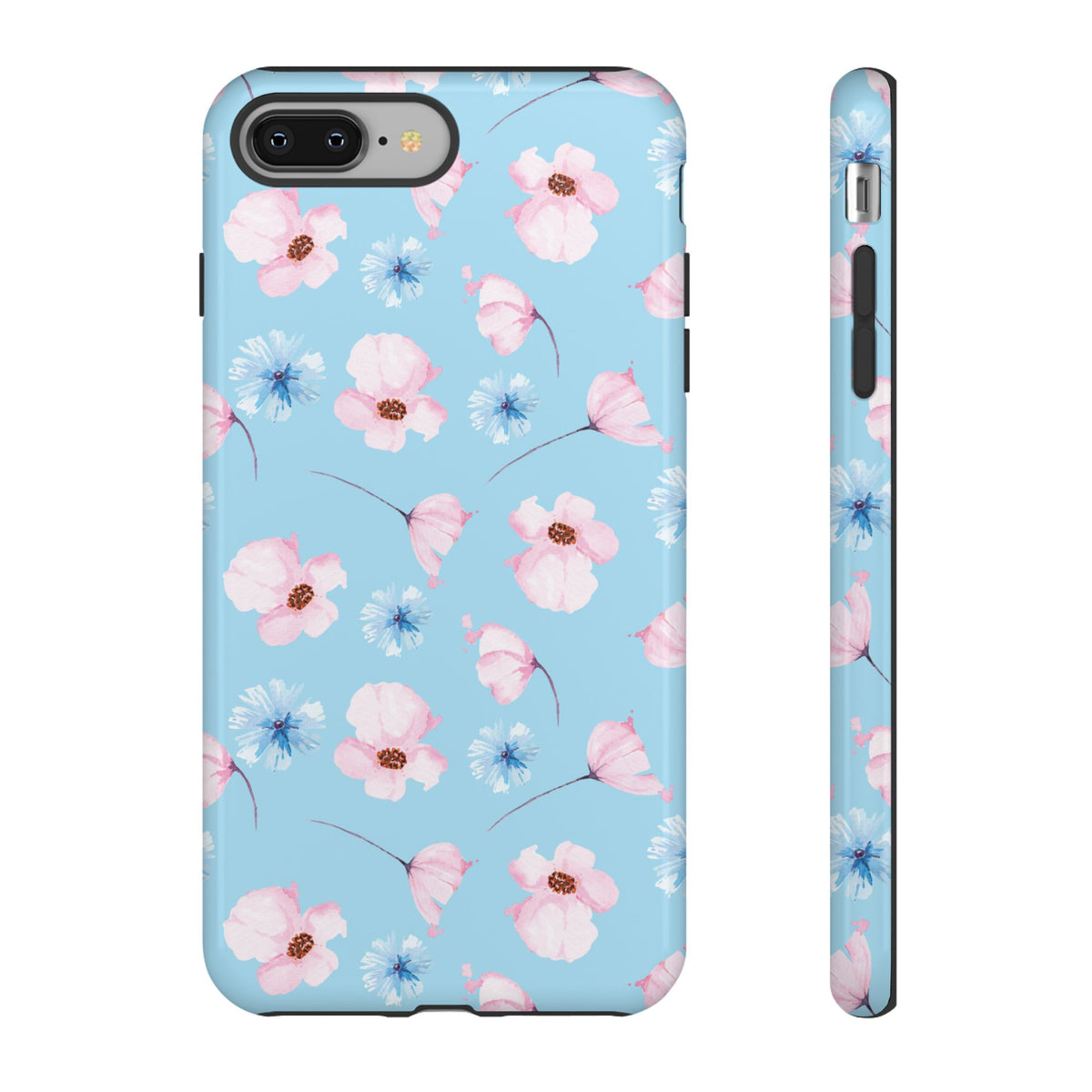 Blue & Pink Floral Phone Case