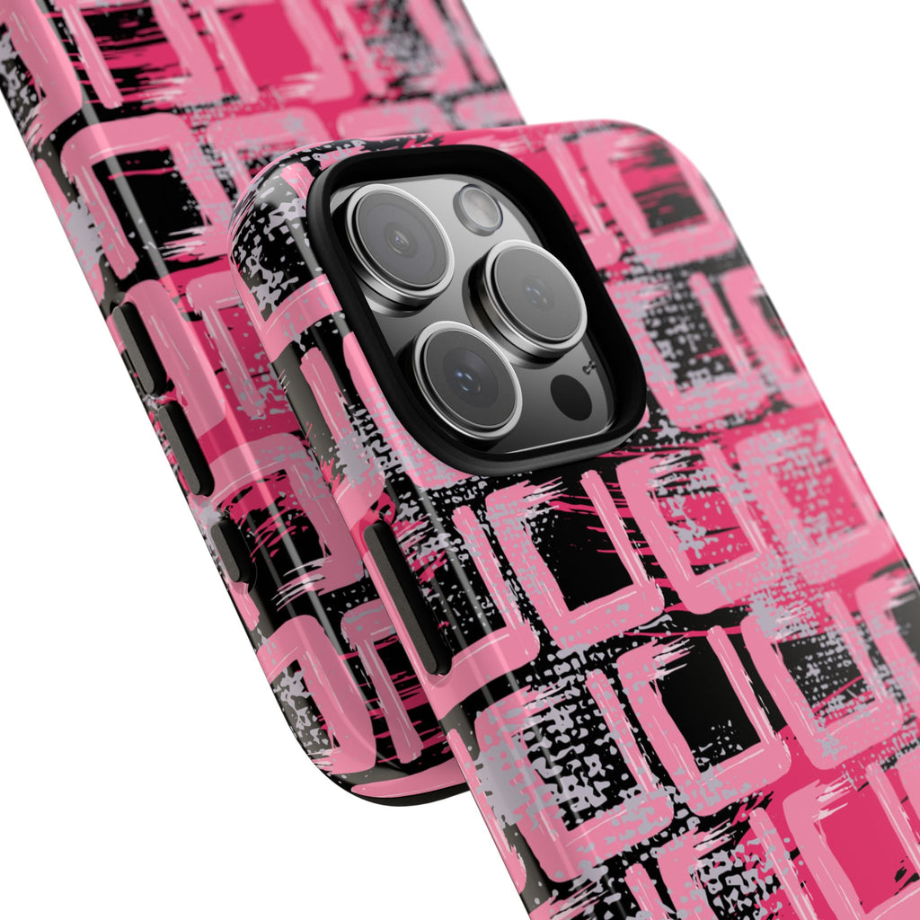 Pink Grid Phone Case