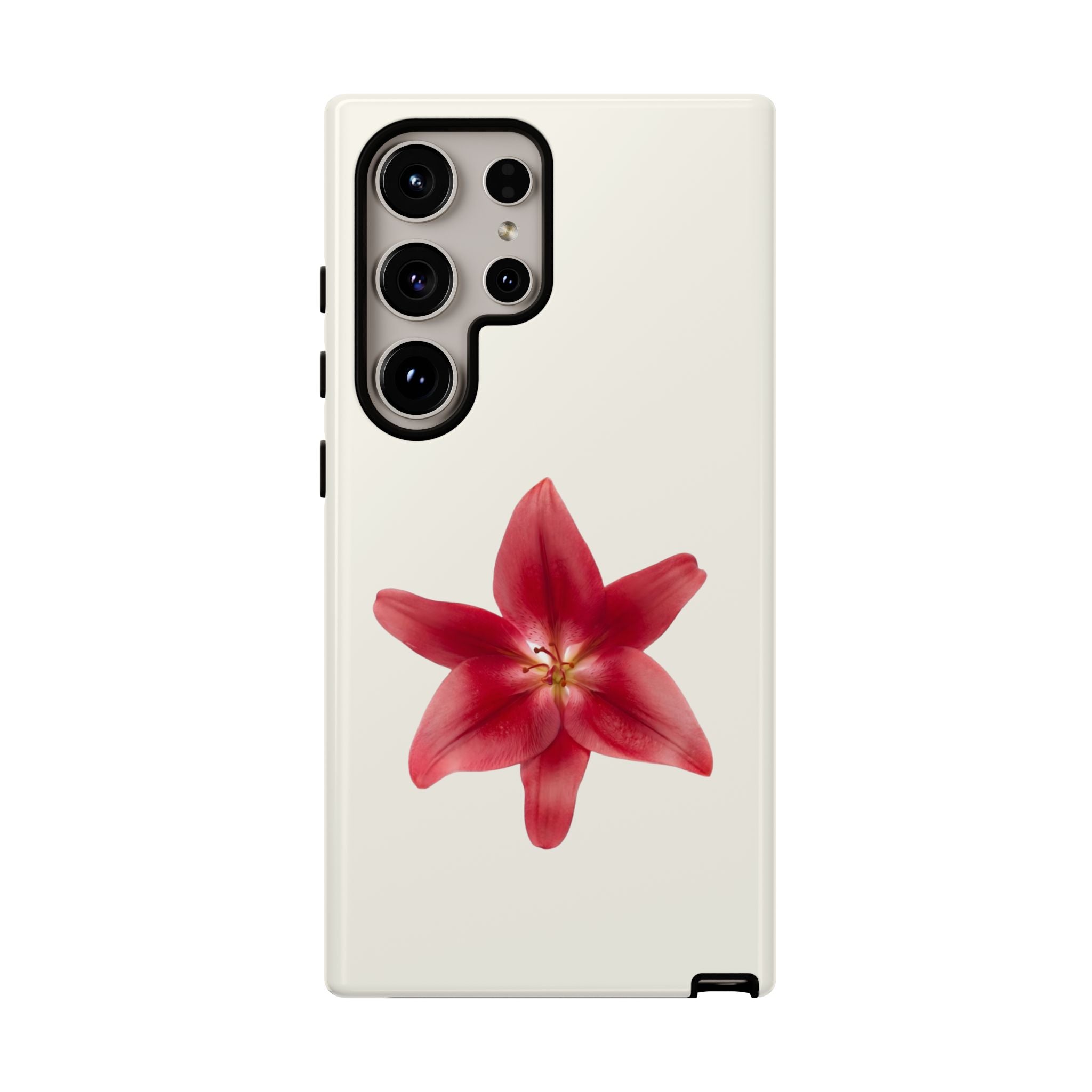 Red Lily Floral Phone Case
