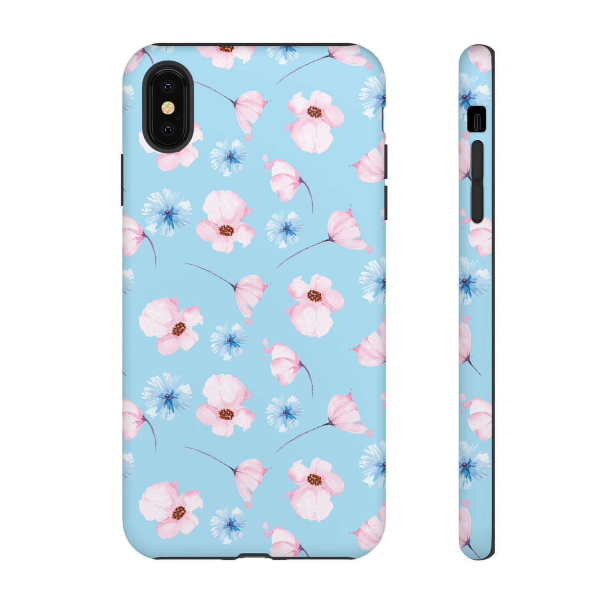 Blue & Pink Floral Phone Case