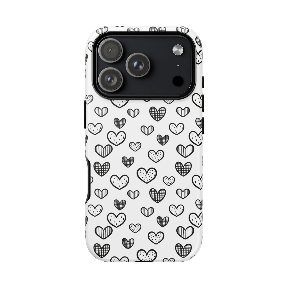 Black & White Hearts Phone Case