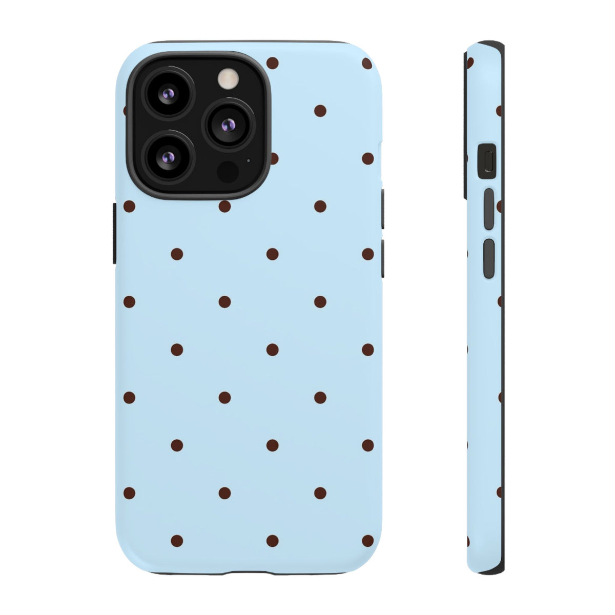 Blue & Brown Polka Dot Tough Phone Case