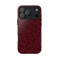 Burgundy Leopard Print Phone Case