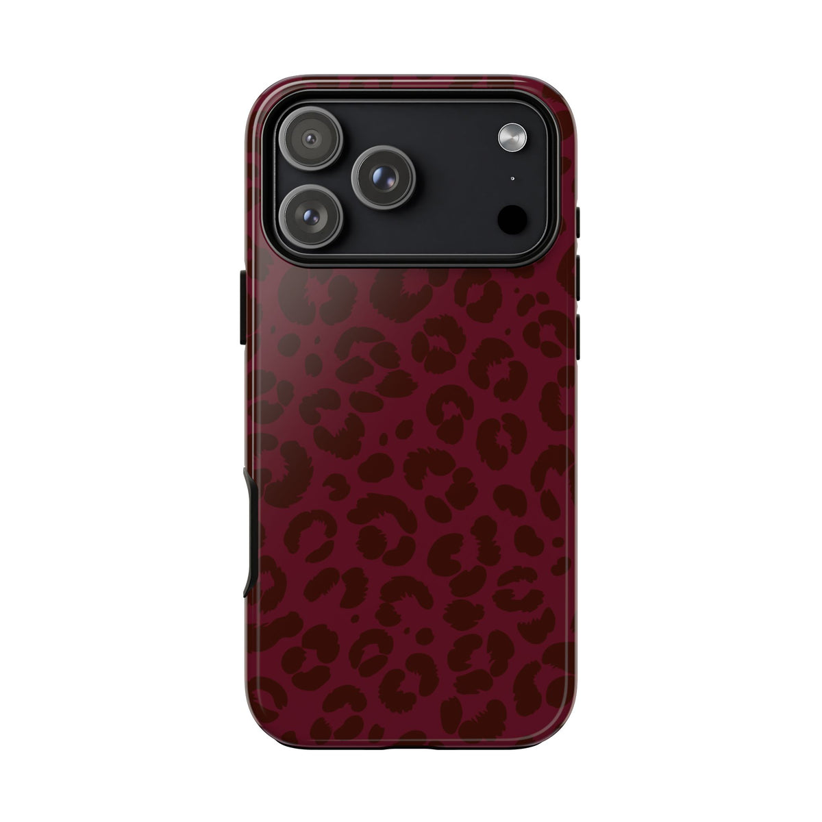 Burgundy Leopard Print Phone Case