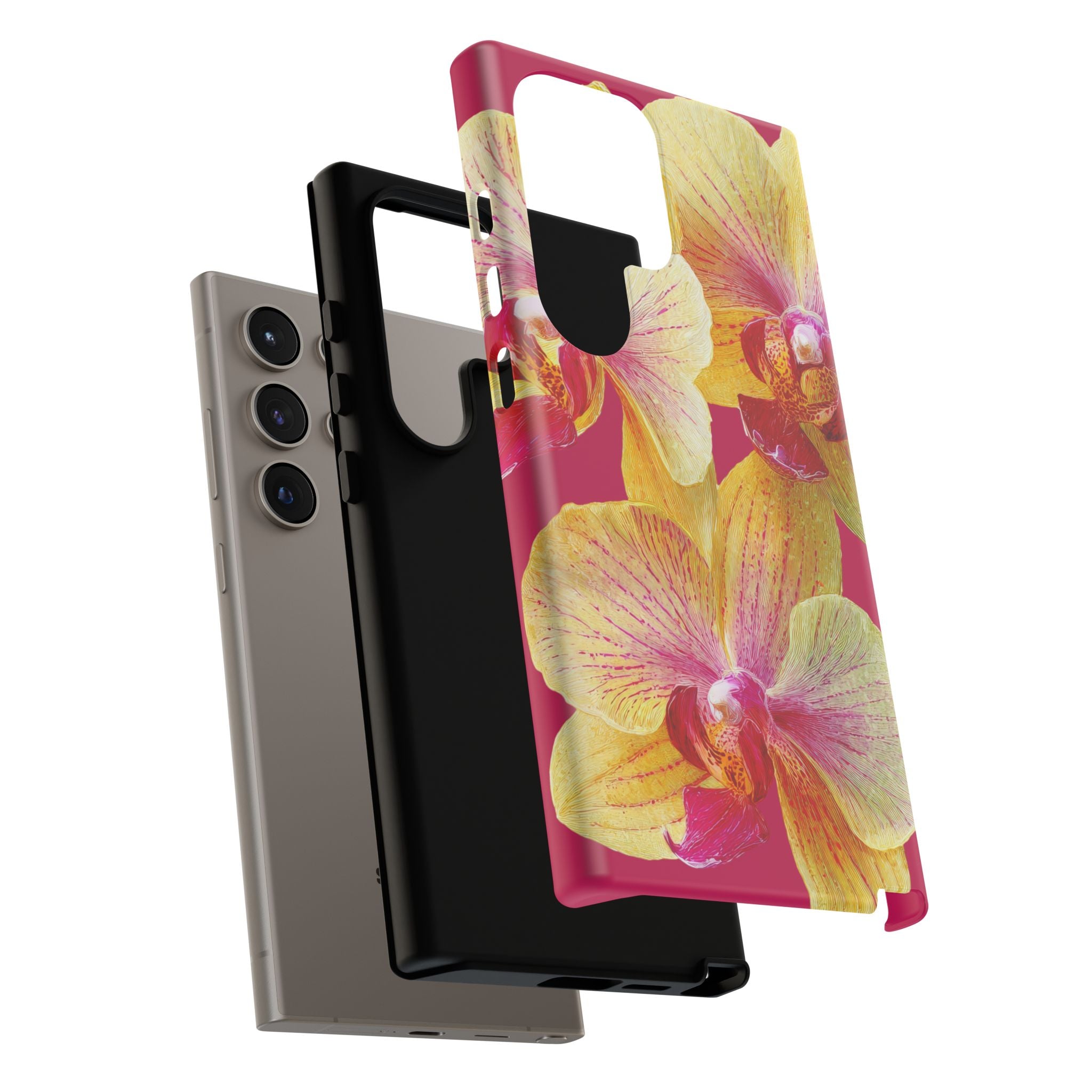 Yellow Pink Orchid Phone Case