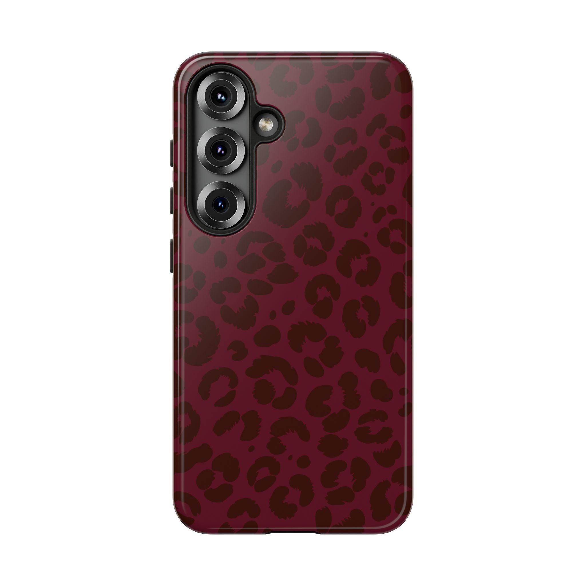 Burgundy Leopard Phone Case