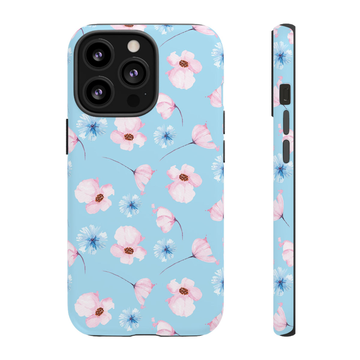 Blue & Pink Floral Phone Case
