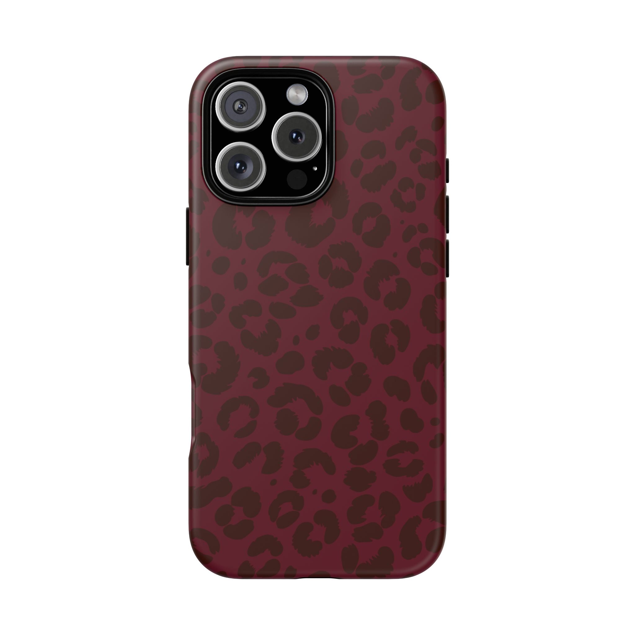 Burgundy Leopard Print Phone Case