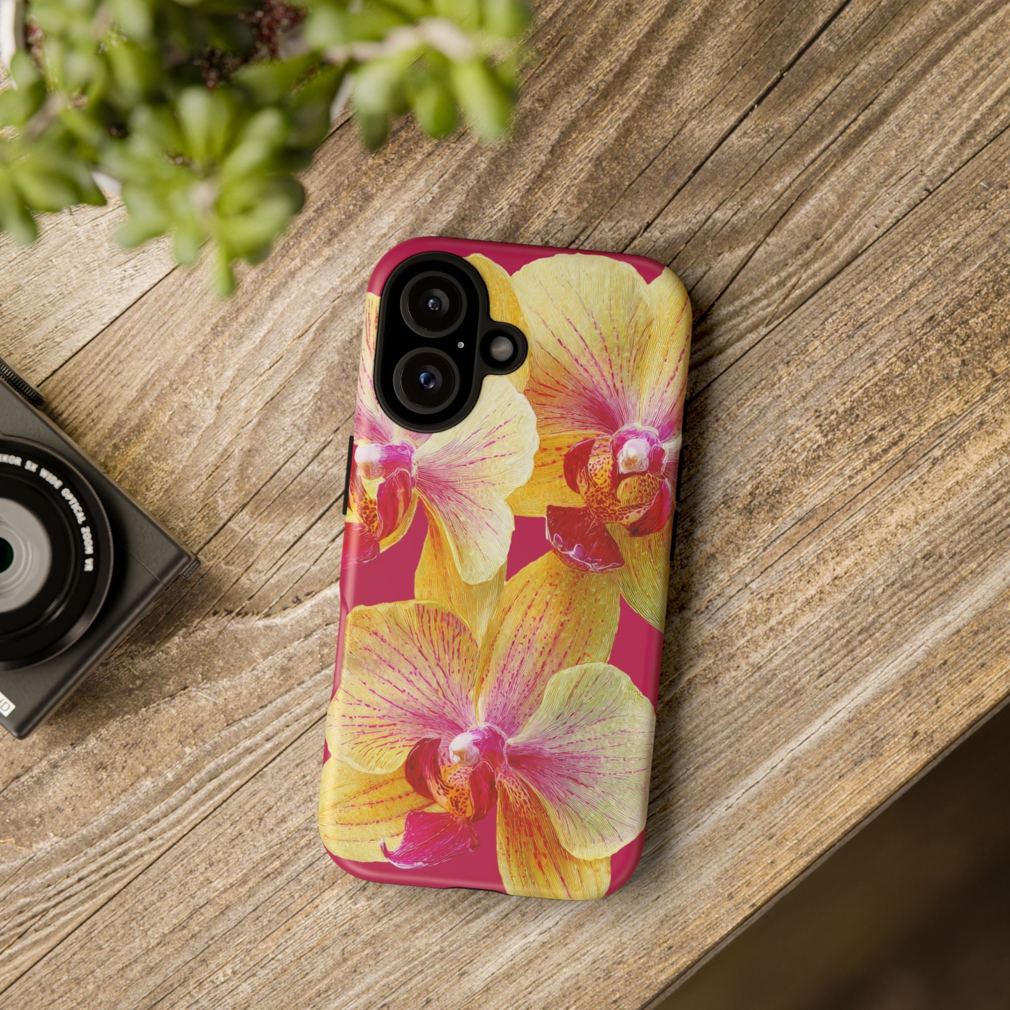 Yellow Pink Orchid Phone Case