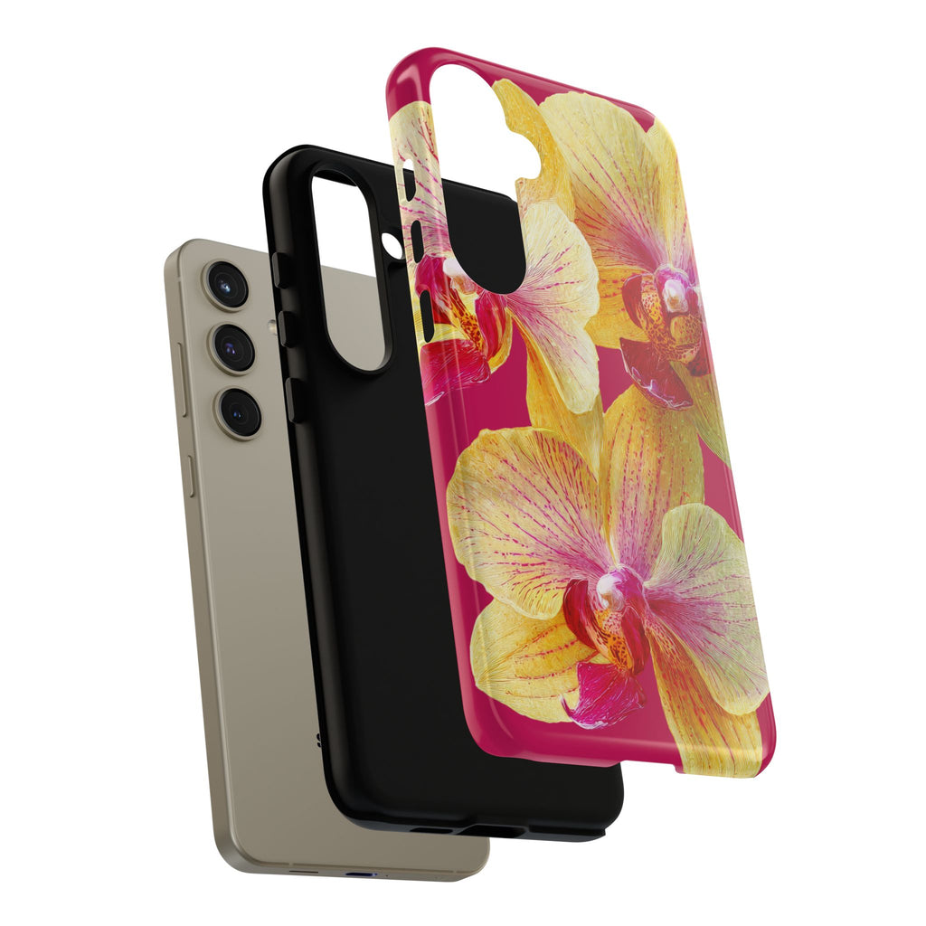 Yellow Pink Orchid Phone Case