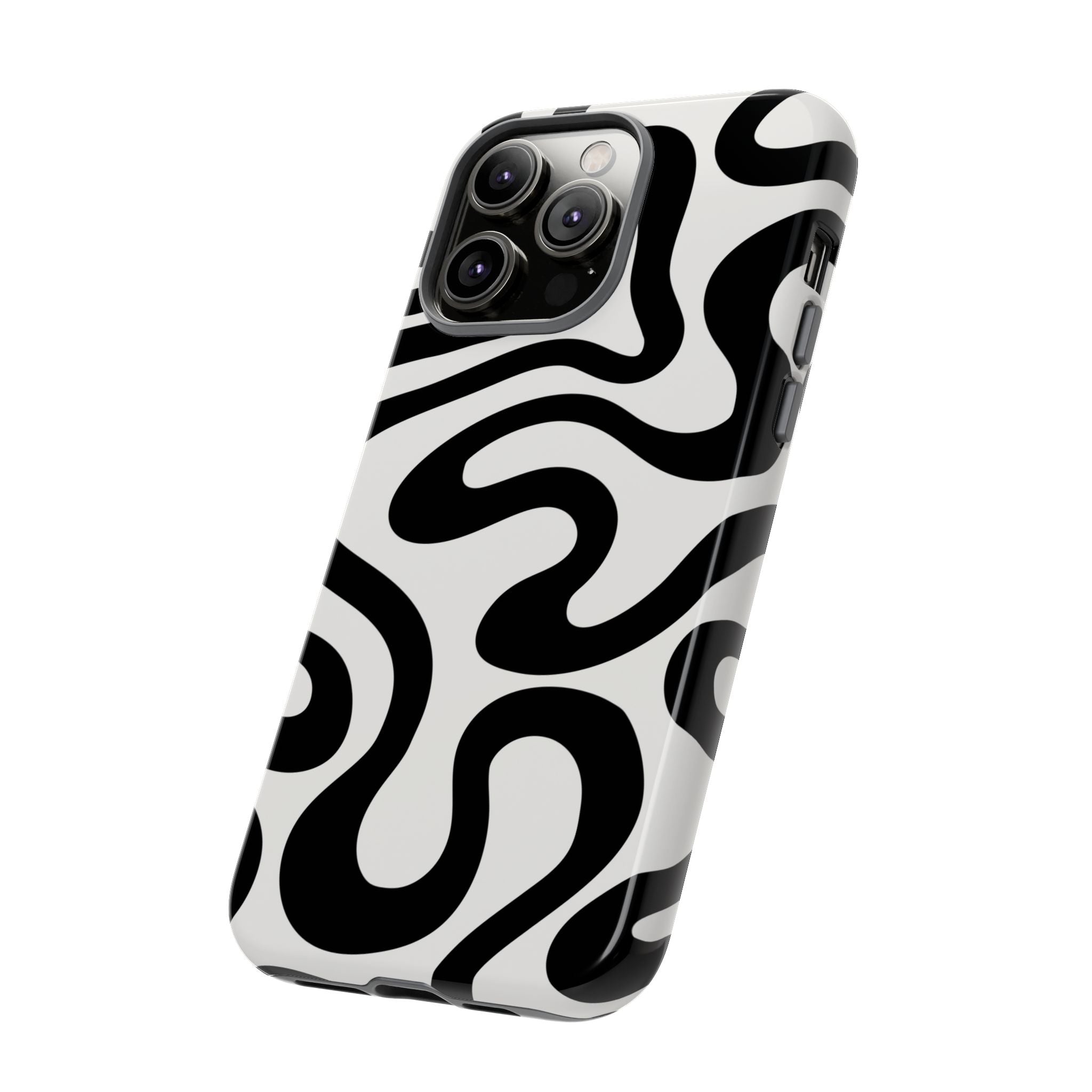 Black White Swirl Phone Case
