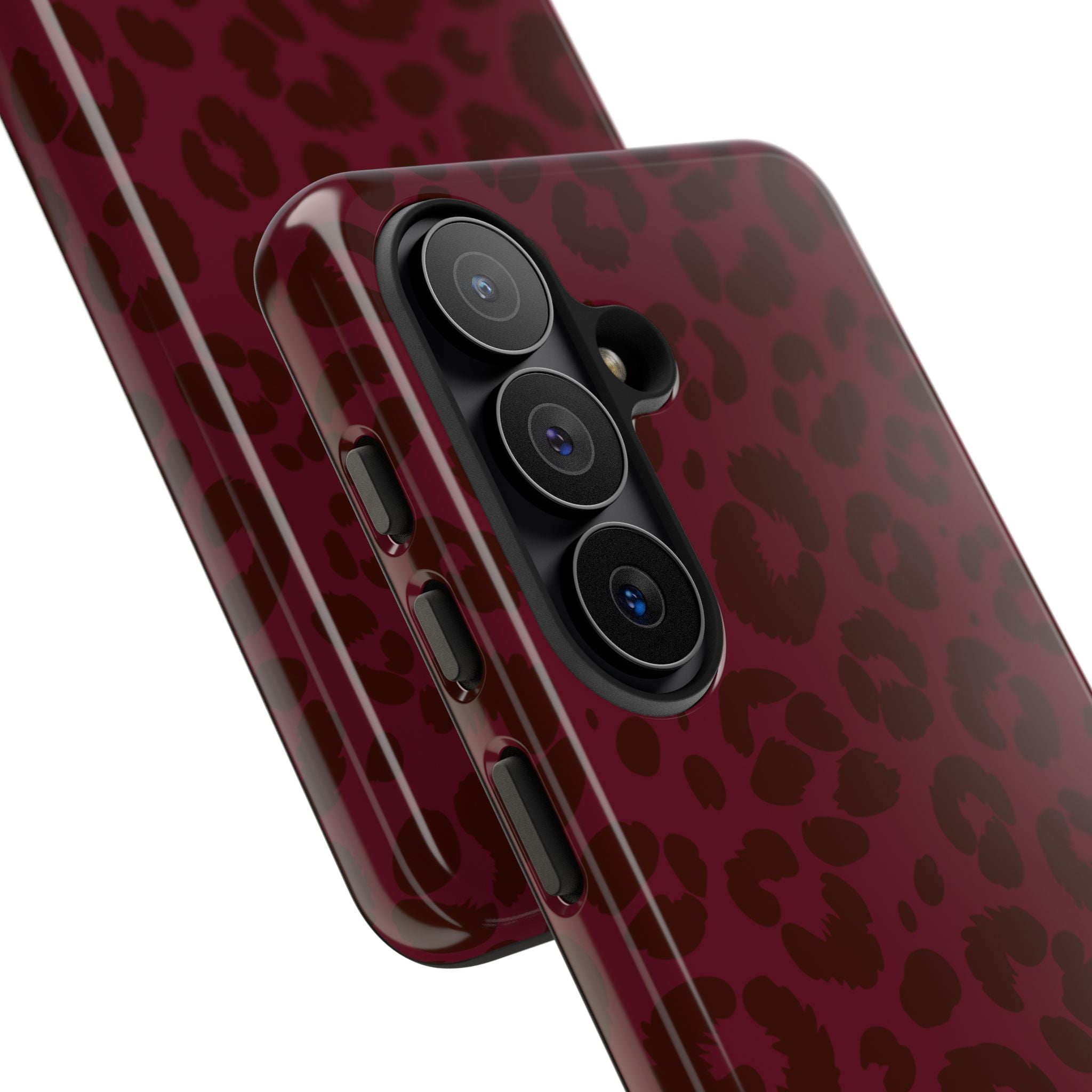 Burgundy Leopard Phone Case