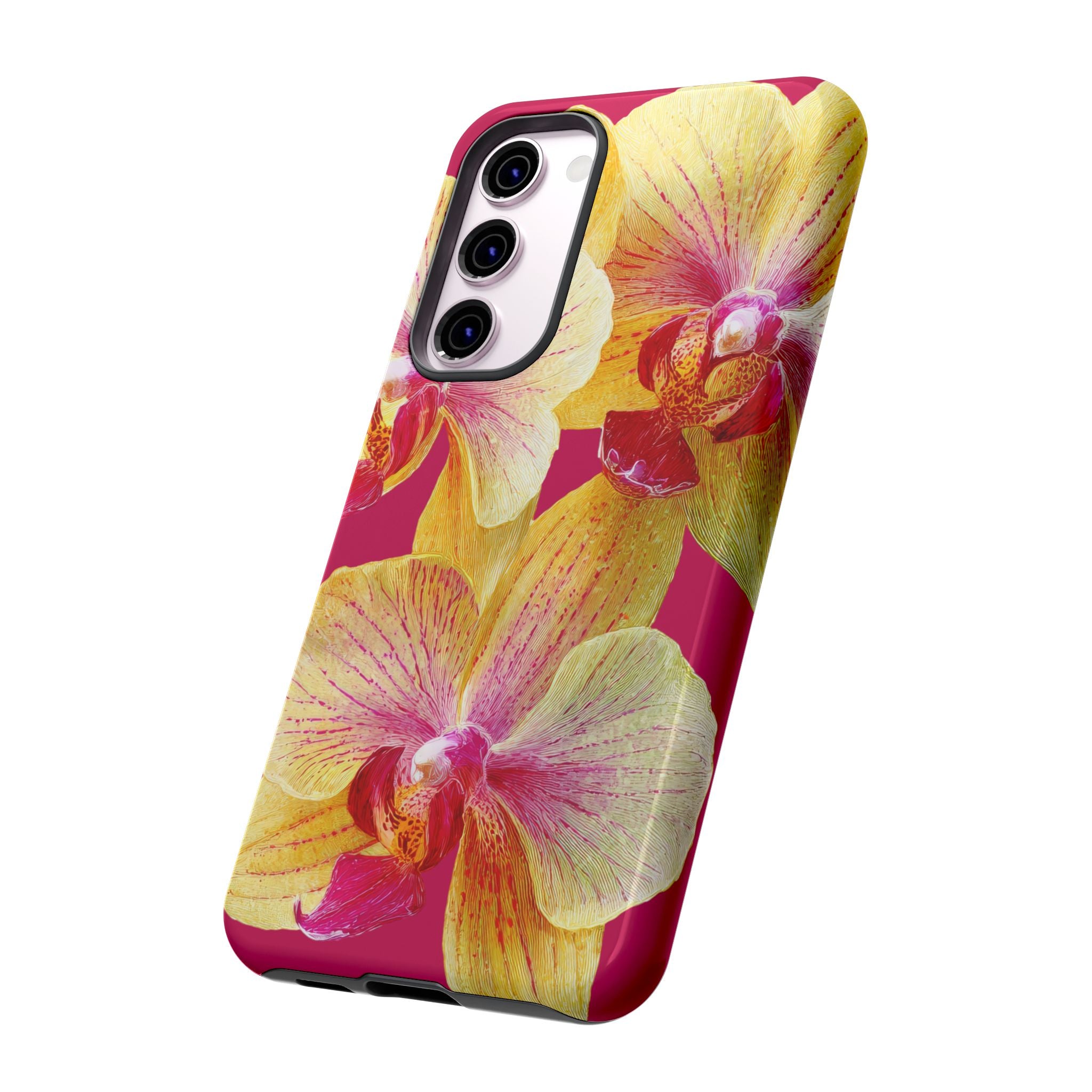 Yellow Pink Orchid Phone Case